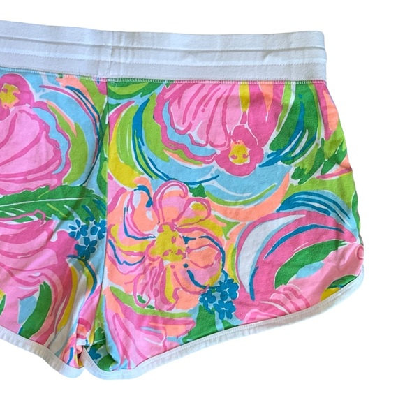 Lilly Pulitzer Women’s Sz M Chrissy Beach Shorts So A Peeling French Terry Pink - Picture 9 of 14
